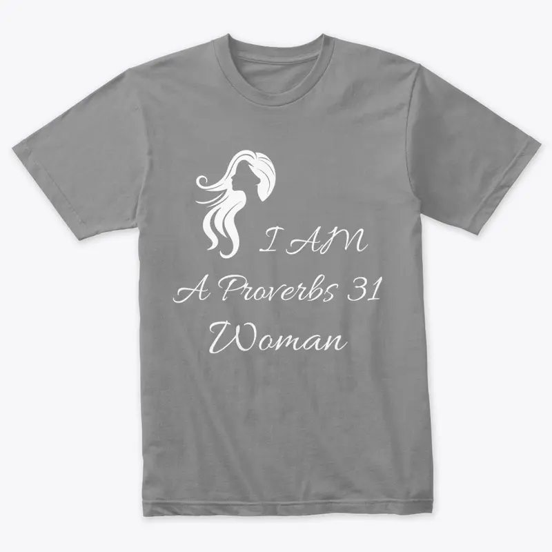 Proverbs 31 Woman Silhouette - wht font