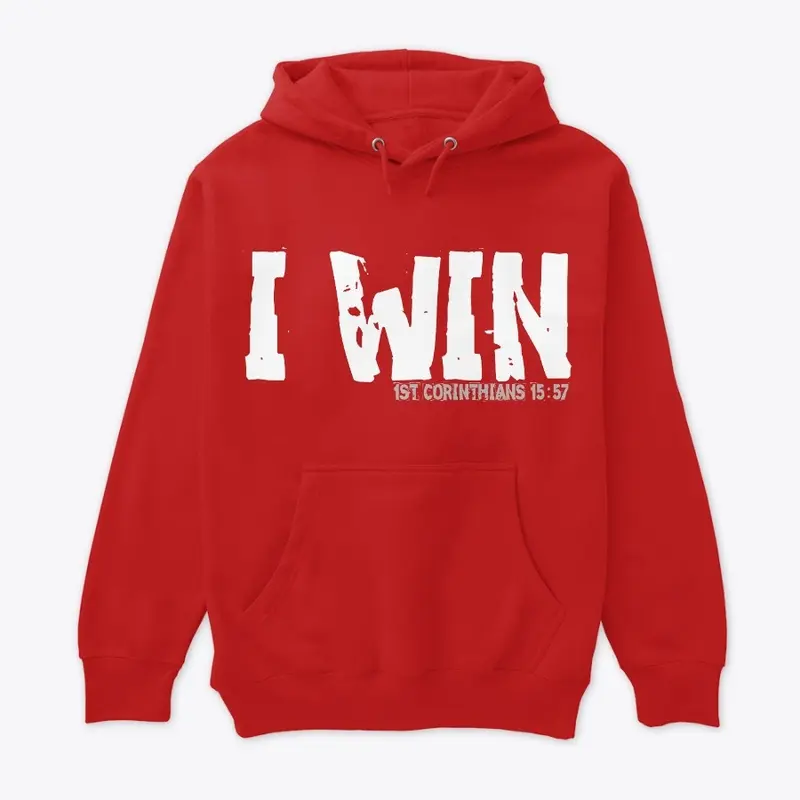 I WIN -Christian cups, tees - white font