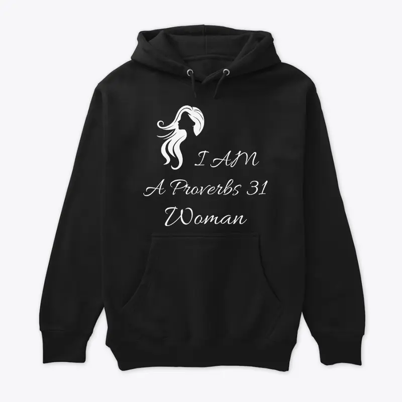 Proverbs 31 Woman Silhouette - wht font