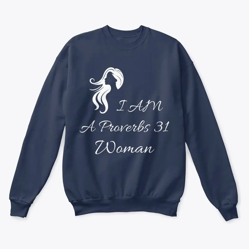 Proverbs 31 Woman Silhouette - wht font